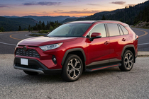 Toyota Rav 4 2019–2025 гг. Боковые Подножки Maya Red (2 шт., Алюминий) фото 1