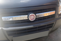 Fiat Doblo I 2005-2010 гг. Хромированные накладки на решетку радиатора (2 шт., нержавейка) OmsaLine - Итальянская Нержавейка фото 1