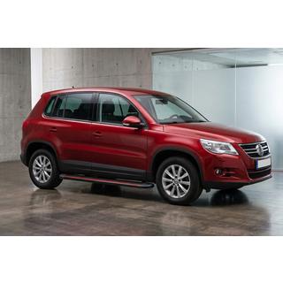 Боковые Подножки Maya Red (2 шт., Алюминий) Volkswagen Tiguan 2007-2016 гг. фото 1