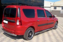 Lada Largus 2012- гг. Боковые трубы (2 шт., нержавейка) фото 4