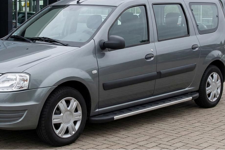 Lada Largus 2012- гг. Боковые Подножки Duru (2 шт., Алюминий) Image