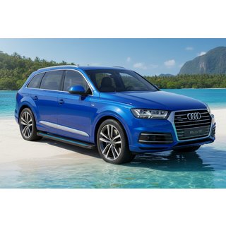 Боковые Подножки Maya Blue (2 шт., Алюминий) Audi Q7 2015–2026 гг. фото 1