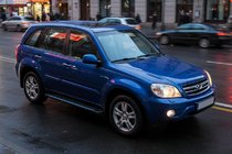 Chery Tiggo 1 2005-2016 гг. Боковые Подножки Maya Blue (2 шт., Алюминий) фото 1