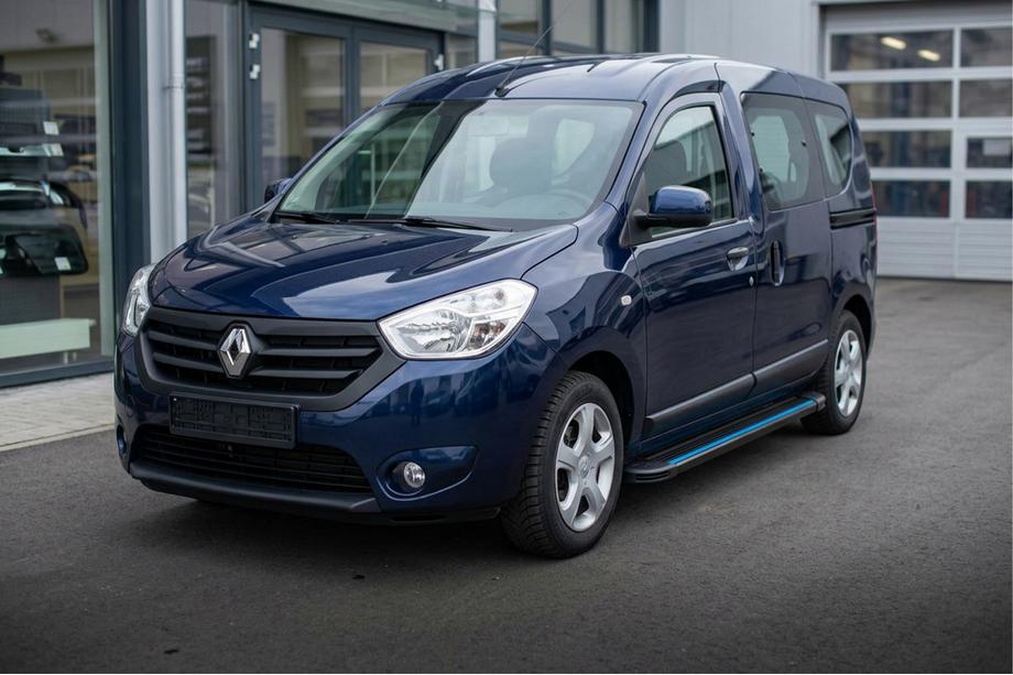 Dacia Dokker 2013-2022 гг. Боковые Подножки Maya Blue (2 шт., Алюминий) Image