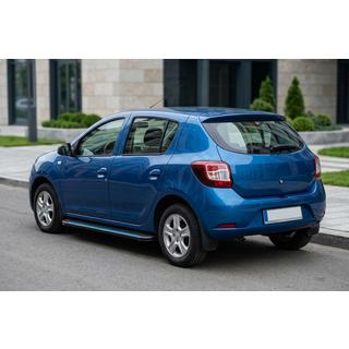 Боковые Подножки Maya Blue (2 шт., Алюминий) Dacia Sandero 2013-2020 гг. фото 1