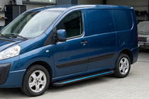 Fiat Scudo 2007-2015 гг. Боковые Подножки Maya Blue (2 шт., Алюминий) фото 1