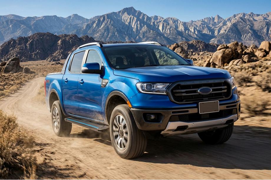Ford Ranger 2011–2022 гг. Боковые Подножки Maya Blue (2 шт., Алюминий) Фото 1