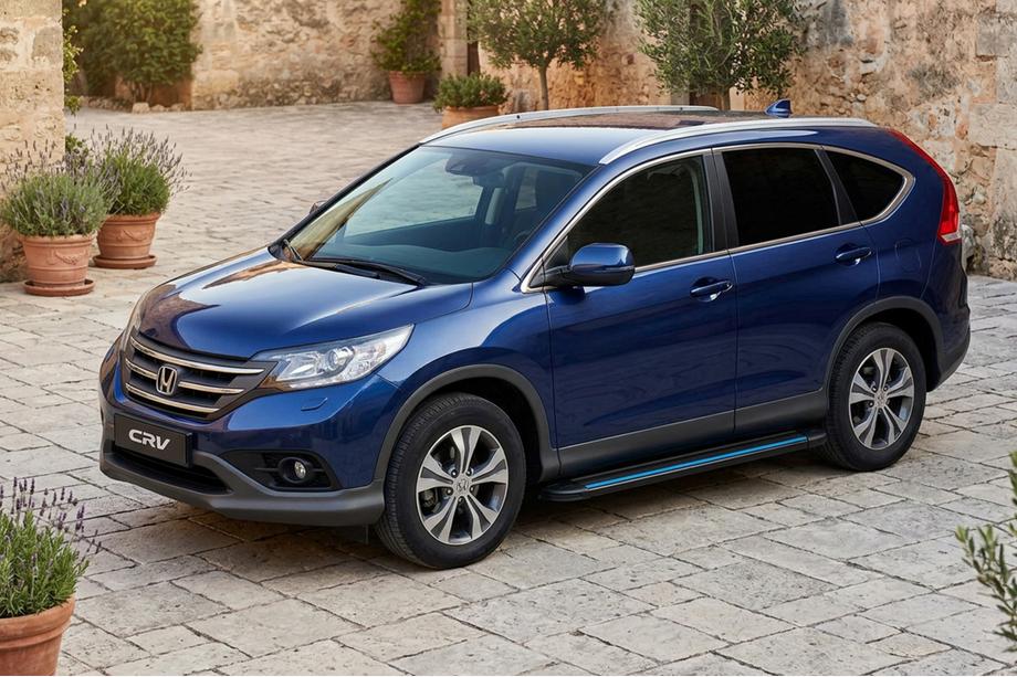 Honda CRV 2012-2016 гг. Боковые Подножки Maya Blue (2 шт., Алюминий) Image