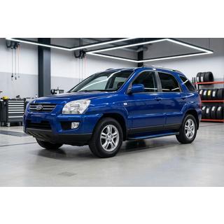 Боковые Подножки Maya Blue (2 шт., Алюминий) Kia Sportage 2004-2010 гг. фото 1