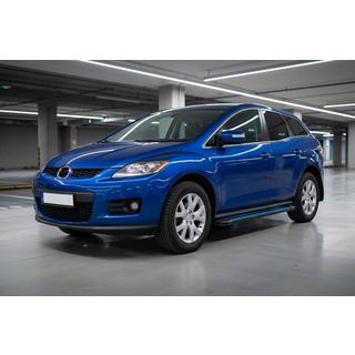 Боковые Подножки Maya Blue (2 шт., Алюминий) Mazda CX-7 2006-2012 гг. фото 1