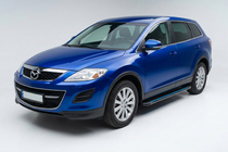 Mazda CX-9 2007-2016 гг. Боковые Подножки Maya Blue (2 шт., Алюминий) фото 1
