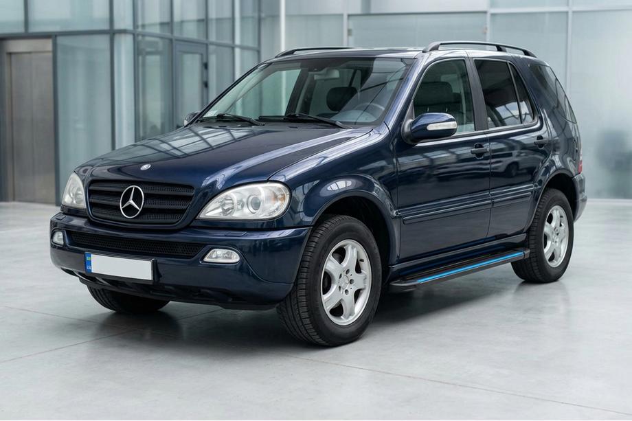 Mercedes ML W163 1997-2005 гг. Боковые Подножки Maya Blue (2 шт., Алюминий) Фото 1