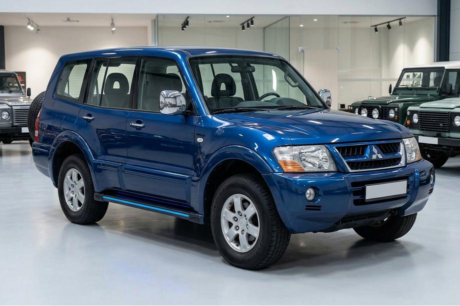 Mitsubishi Pajero Wagon III 1999-2006 гг. Боковые Подножки Maya Blue (2 шт., Алюминий) Фото 1