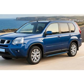 Боковые Подножки Maya Blue (2 шт., Алюминий) Nissan X-trail T31 2007-2014 гг. фото 1