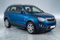 Opel Antara 2006-2017 гг. Боковые Подножки Maya Blue (2 шт., Алюминий) фото 1