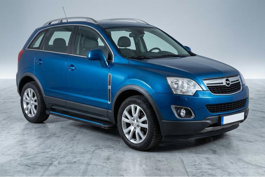 Opel Antara 2006-2017 гг. Боковые Подножки Maya Blue (2 шт., Алюминий) Image