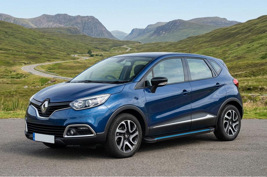 Renault Captur 2013-2019 гг. Боковые Подножки Maya Blue (2 шт., Алюминий) Image