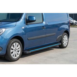 Боковые Подножки Maya Blue (2 шт., Алюминий) Renault Kangoo 2008–2020 гг. фото 1