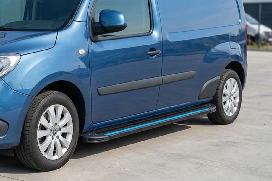 Renault Kangoo 2008–2020 гг. Боковые Подножки Maya Blue (2 шт., Алюминий) Длинная База Фото 1