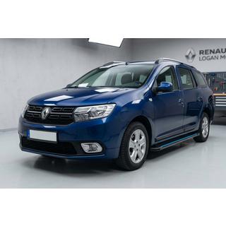 Боковые Подножки Maya Blue (2 шт., Алюминий) Renault Logan MCV 2013-2022 гг. фото 1