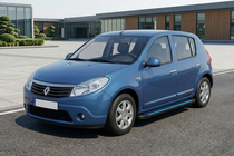 Renault Sandero 2007-2013 гг. Боковые Подножки Maya Blue (2 шт., Алюминий) фото 1