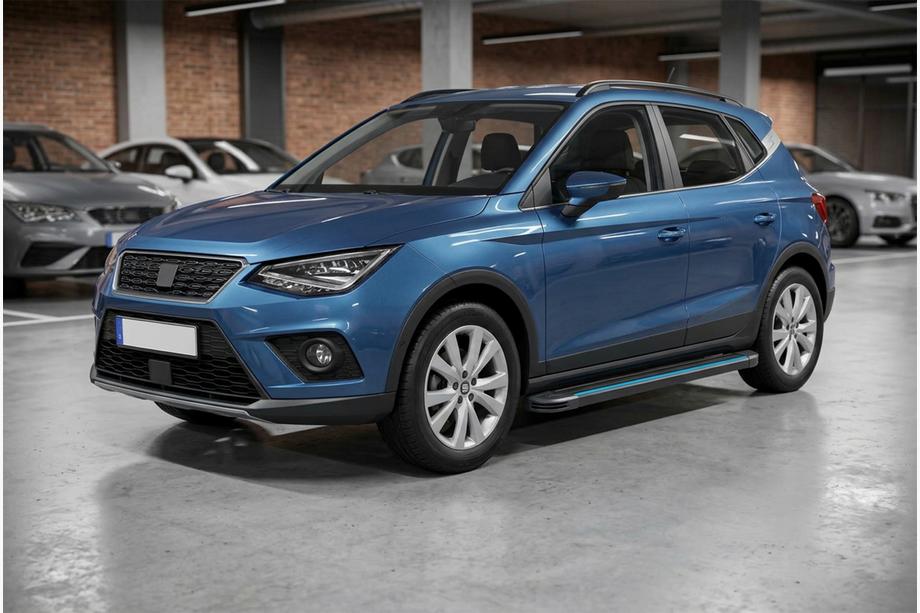 Seat Arona 2017- гг. Боковые Подножки Maya Blue (2 шт., Алюминий) Фото 1
