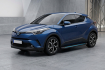 Toyota C-HR 2016-2023 гг. Боковые Подножки Maya Blue (2 шт., Алюминий) фото 1
