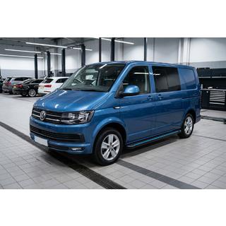 Боковые Подножки Maya Blue (2 шт., Алюминий) Volkswagen T6 2015-2024 гг. фото 1