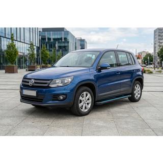 Боковые Подножки Maya Blue (2 шт., Алюминий) Volkswagen Tiguan 2007-2016 гг. фото 1