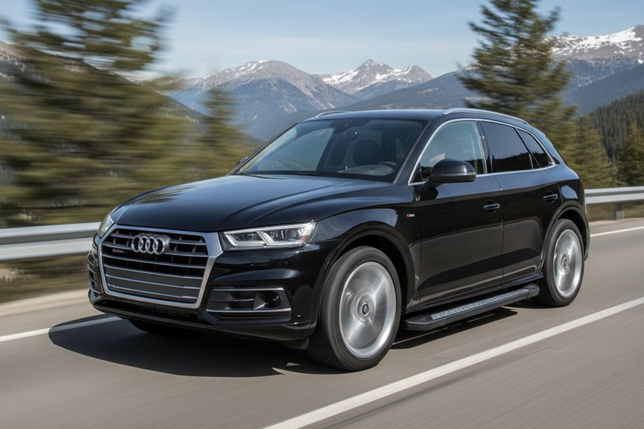 Audi Q5 2017-2025 гг. Боковые Подножки Vision New Black (2 шт., Алюминий) Фото 1