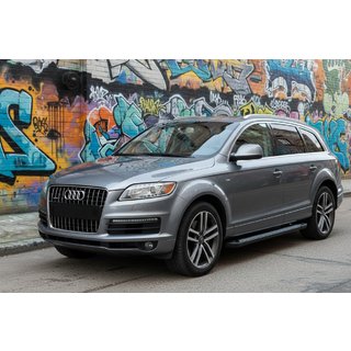 Боковые пороги New Vision Black (2 шт., алюминий) Audi Q7 2005-2015 гг. фото 1