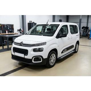 Боковые пороги New Vision Black (2 шт., алюминий) Citroen Berlingo/Multispace 2018- гг. фото 1