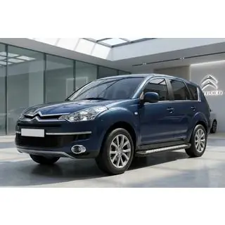 Боковые пороги New Vision Black (2 шт., алюминий) Citroen C-Crosser 2007-2013 гг. фото 1