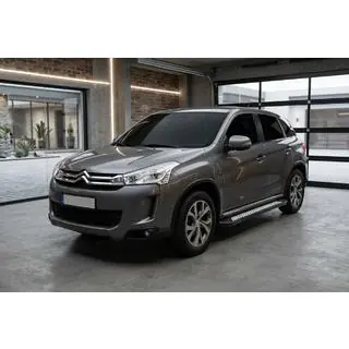 Боковые пороги New Vision Black (2 шт., алюминий) Citroen C-4 Aircross 2012-2017 гг. фото 1
