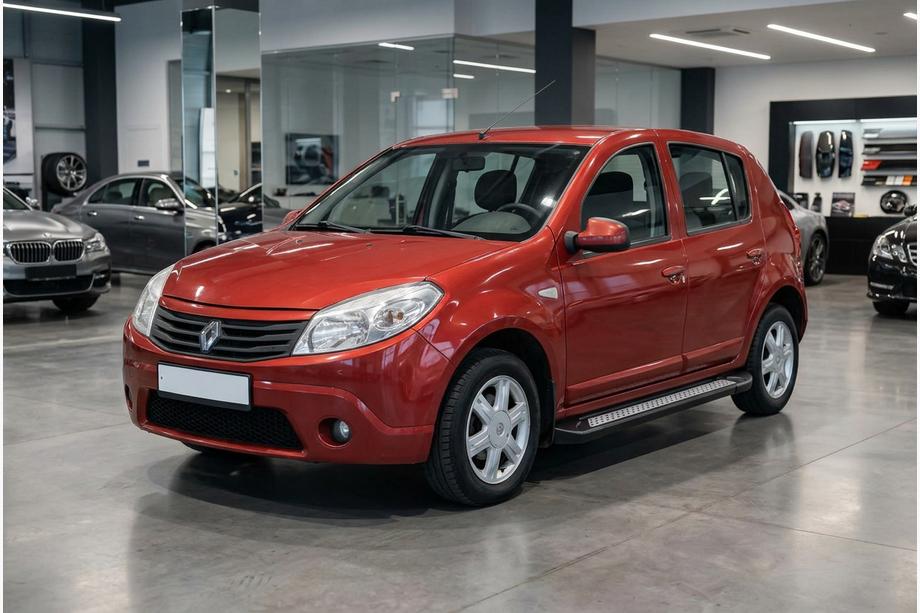 Dacia Sandero 2007-2013 гг. Боковые пороги New Vision Black (2 шт., алюминий) Фото 1