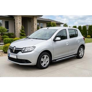 Боковые пороги New Vision Black (2 шт., алюминий) Dacia Sandero 2013-2020 гг. фото 1