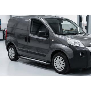 Боковые пороги New Vision Black (2 шт., алюминий) Fiat Fiorino/Qubo 2008-2024 гг. фото 1