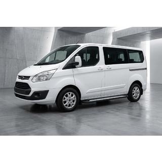 Боковые пороги New Vision Black (2 шт., алюминий) Ford Custom 2013-2022 гг. фото 1