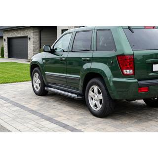 Боковые пороги New Vision Black (2 шт., алюминий) Jeep Grand Cherokee WK 2004-2010 гг. фото 1