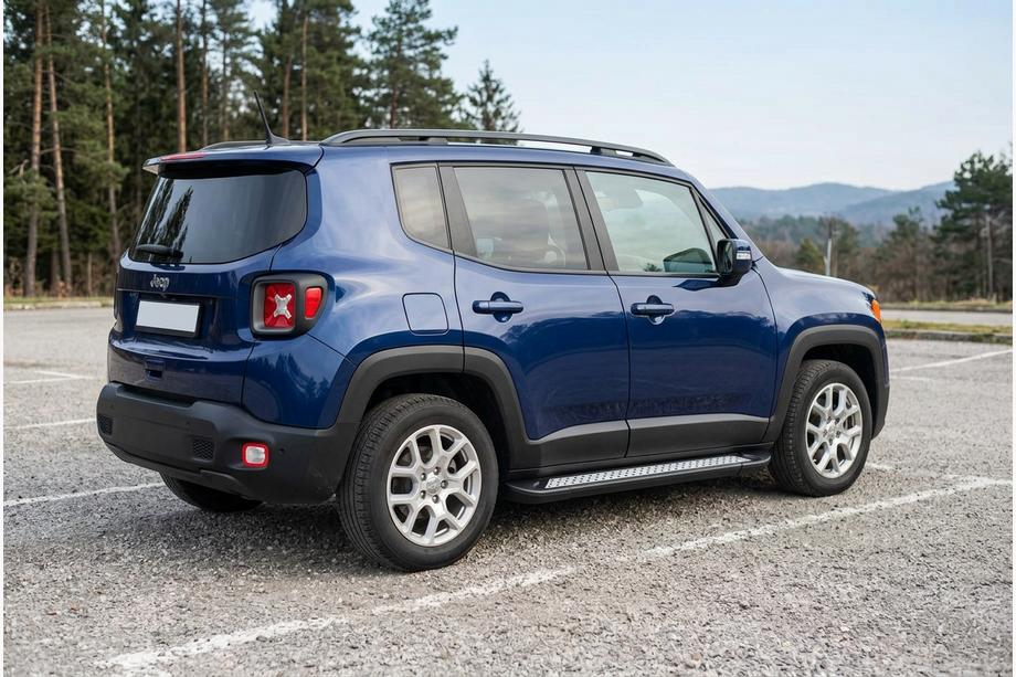 Jeep Renegade 2014- гг. Боковые пороги New Vision Black (2 шт., алюминий) Image