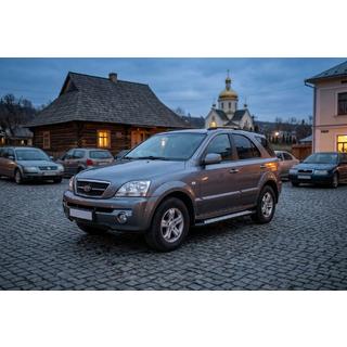 Боковые пороги New Vision Black (2 шт., алюминий) Kia Sorento I BL 2002-2009 гг. фото 1