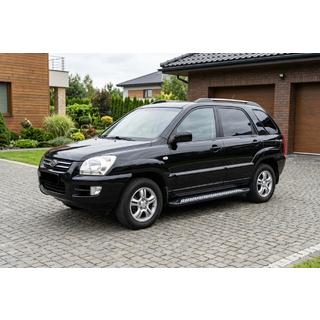 Боковые Подножки Vision New Black (2 шт., Алюминий) Kia Sportage 2004-2010 гг. фото 1
