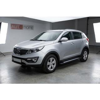 Боковые пороги New Vision Black (2 шт., алюминий) Kia Sportage 2010-2015 гг. фото 1