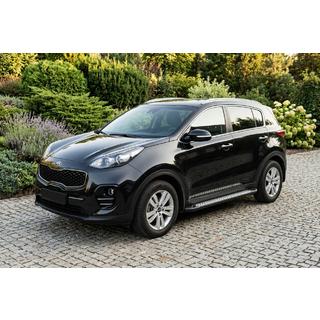 Боковые пороги New Vision Black (2 шт., алюминий) Kia Sportage 2015-2021 гг. фото 1