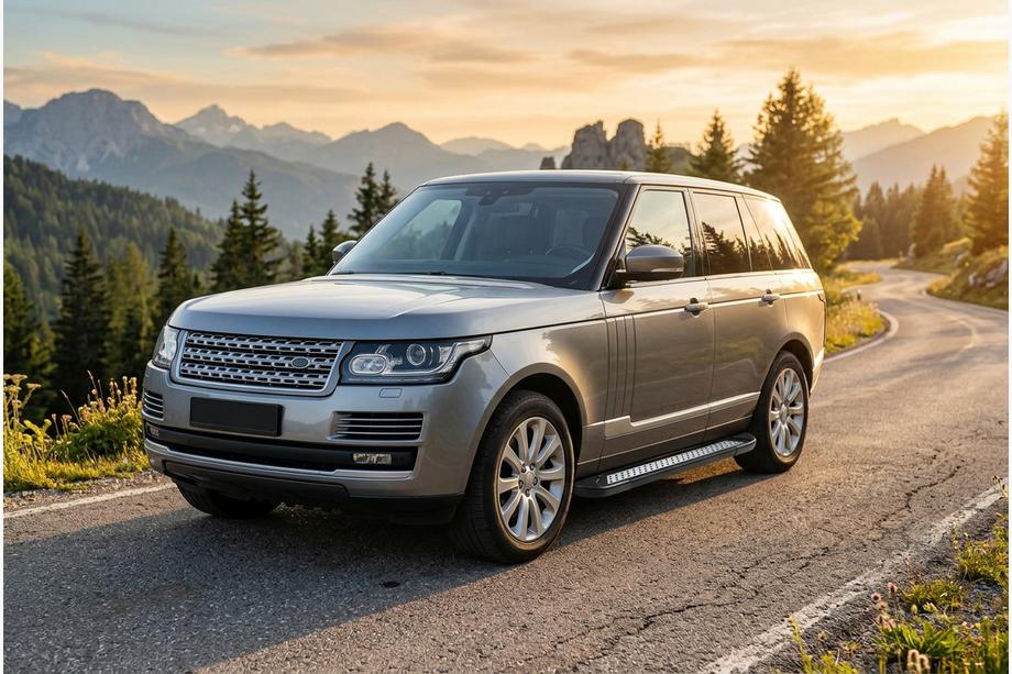 Range Rover IV L405 2013-2021 гг. Боковые пороги New Vision Black (2 шт., алюминий) Image