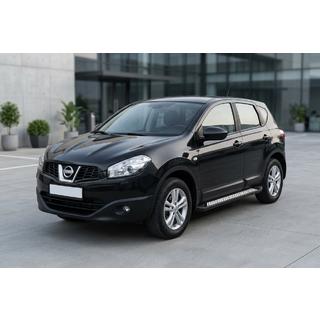 Боковые Подножки Vision New Black (2 шт., Алюминий) Nissan Qashqai 2010-2014 гг. фото 1