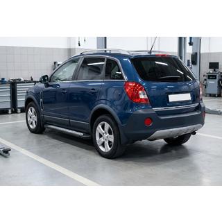 Боковые Подножки Vision New Black (2 шт., Алюминий) Opel Antara 2006-2017 гг. фото 1
