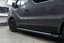 Opel Vivaro 2015-2019 гг. Боковые пороги New Vision Black (2 шт., алюминий) фото 1