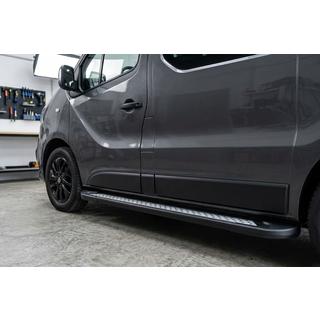 Боковые пороги New Vision Black (2 шт., алюминий) Opel Vivaro 2015-2019 гг. фото 1