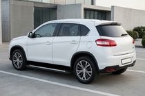 Peugeot 4008 2012-2017 гг. Боковые пороги New Vision Black (2 шт., алюминий) фото 1